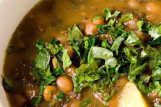 Hearty Traditions: Lentil Soup with Greens and Rice Delight