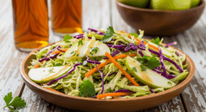 Crunchy Cabbage Salad with a Delicious Tangy Apple Cider Vinegar Twist