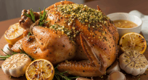 Zesty Herb-Crusted Roast Chicken with Garlic & Lemon Flair