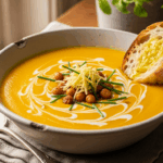 Golden Glow: Healthy Sweet Potato & Carrot Soup with Zesty Ginger
