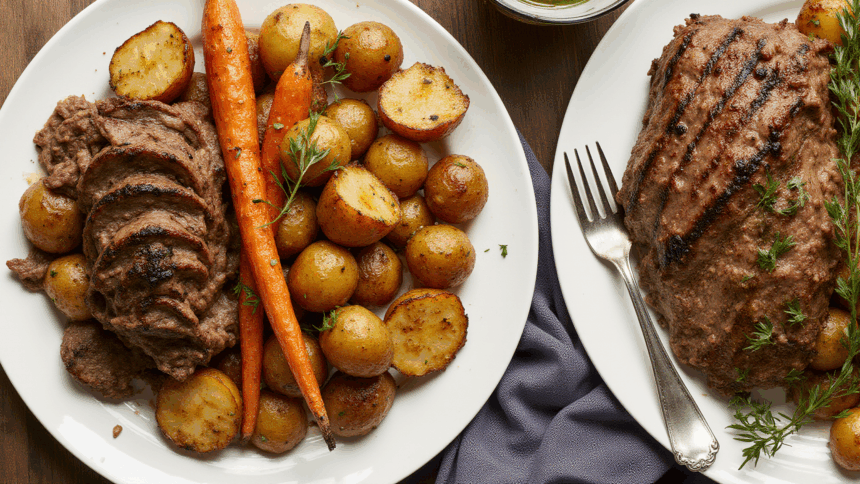 Hearty Roast with Potatoes and Carrots: A Comfort Feast