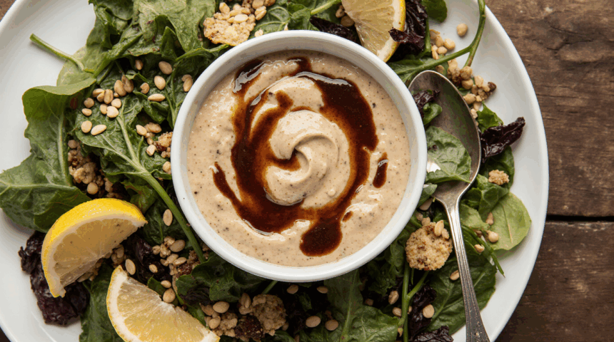 Tangy Tahini Balsamic Dressing: A Flavorful Salad Boost
