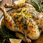 Zesty Herb-Crusted Roast Chicken with Garlic & Lemon Flair