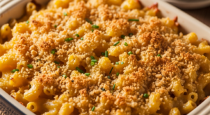 Golden Baked Mac & Cheese with Crunchy Breadcrumb Bliss