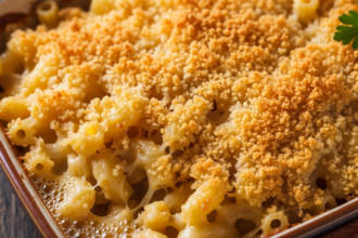 Golden Baked Mac & Cheese with Crunchy Breadcrumb Bliss