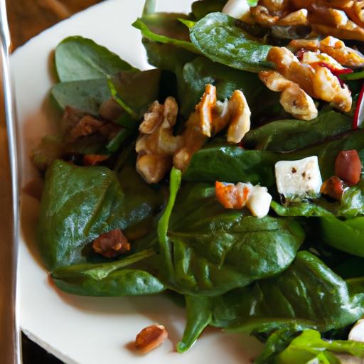 Bright Bites: Spinach‍ & Walnut Salad with Balsamic Twist