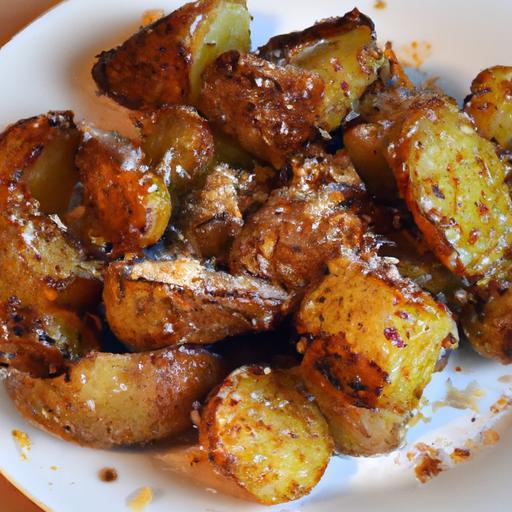 Golden Roasted Garlic Parmesan Potatoes: Crispy & Savory Delight