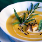 Velvety Butternut Squash Soup Infused with Fresh Sage