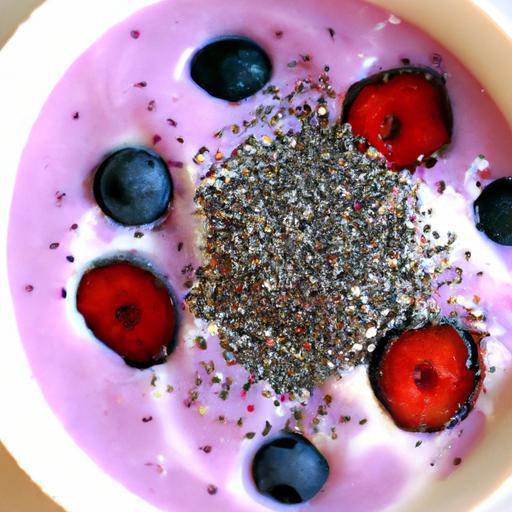 Boost Your Day: Berry Smoothie with Greek Yogurt & Chia Seeds