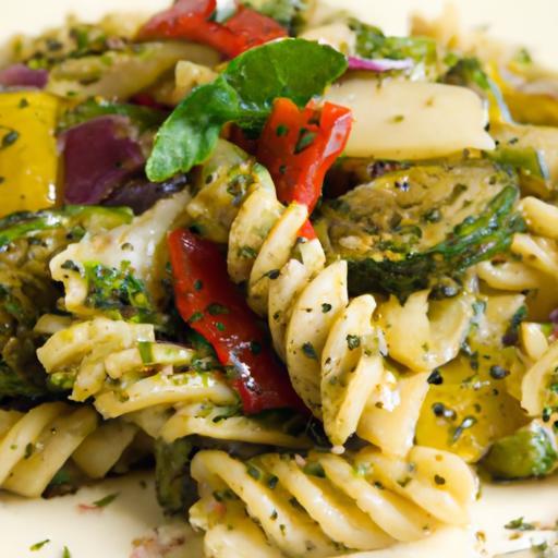 Vibrant Pesto Pasta with Roasted Veggies: A Flavorful Combo