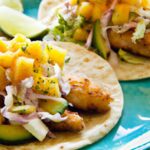 Bright Bites: Fish Tacos with Mango Salsa & Lime Mayo