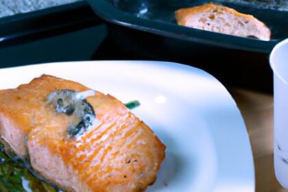 Crispy Air Fryer Salmon with Fresh Dill Sauce Recipe