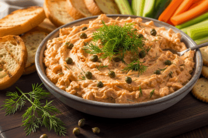 Savory Smoked Salmon Dip with Dill & Tangy Capers Twist