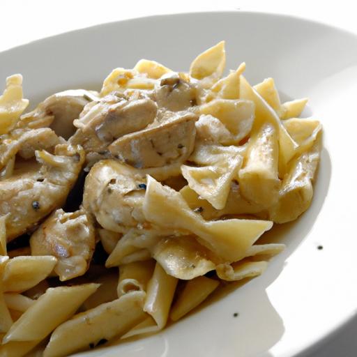 Savory Farfalle with Chicken and Roasted Garlic Delight