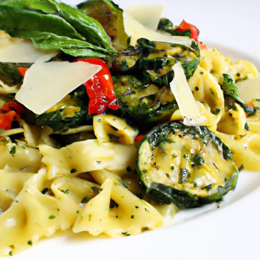 Vibrant Pesto Pasta with Roasted Veggies: A Flavorful Combo