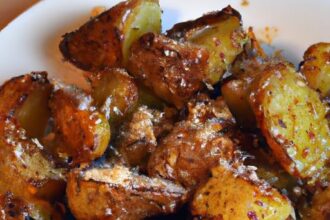 Golden Roasted Garlic Parmesan Potatoes: Crispy & Savory Delight