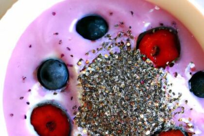 Boost Your Day: Berry Smoothie with Greek Yogurt & Chia Seeds