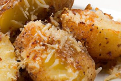 Crispy Parmesan Crusted Potatoes: 4-Ingredient Delight