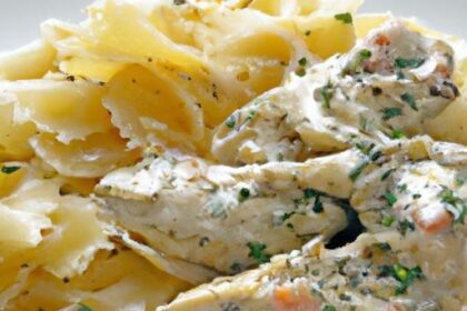 Savory Farfalle with Chicken and Roasted Garlic Delight