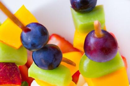 Rainbow Fruit Skewers with Creamy Yogurt Dip Delight