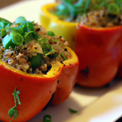 Quinoa-Stuffed Bell Peppers: Nutritious and Flavorful Delight