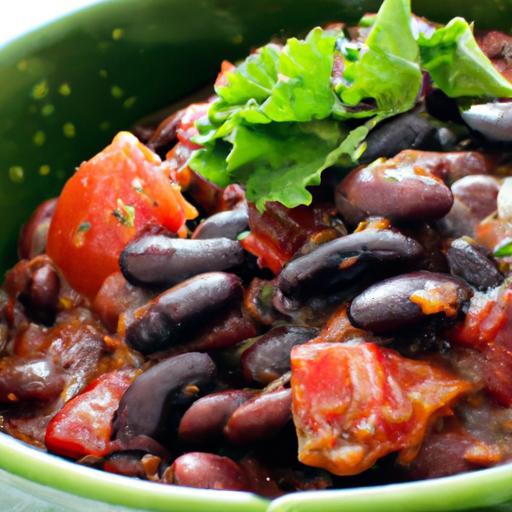 Hearty Vegetarian Chili: Black Beans, Kidney, and Tomatoes