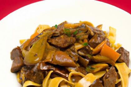 Savory Beef Tips & Gravy: Perfect Comfort Over Egg Noodles
