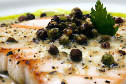 Savor Grilled Swordfish with Zesty Caper Butter Sauce