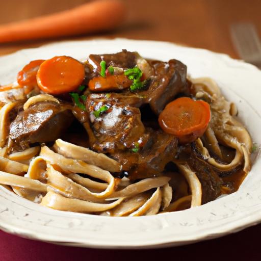 Savory Beef Tips & Gravy: Perfect Comfort Over Egg Noodles