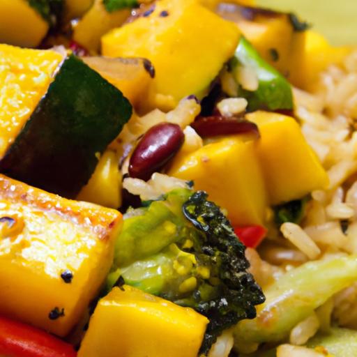 Harvest Harmony: Autumn vegetable Stir-Fry with Tofu & Rice