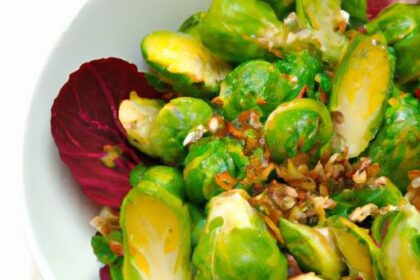 Hearty Farro & Roasted Brussels Sprouts Bowl with Zesty Lemon Vinaigrette