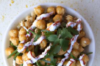 Roasted Cauliflower & Chickpea Salad with Creamy Tahini Dressing