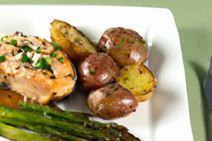 Savory Baked Whole Salmon with Roasted Potatoes & Asparagus