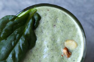 Energize Your Day: Spinach, Banana & Almond Milk Smoothie