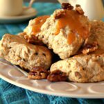 Nutty Maple Walnut Scones Drizzled with Sweet Maple Glaze