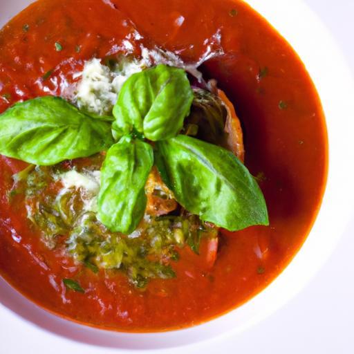 Tomato Soup Transformed: Brighten Your Bowl with Pesto Swirls