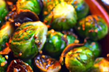 Tangy Twist: Roasted Brussels Sprouts with Balsamic Glaze