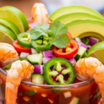 Zesty Mexican Shrimp Cocktail with Creamy Avocado & Lime