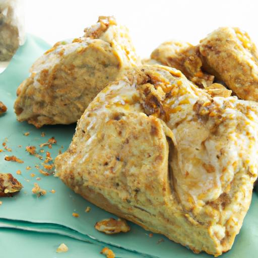 Nutty Maple Walnut Scones Drizzled with Sweet Maple Glaze