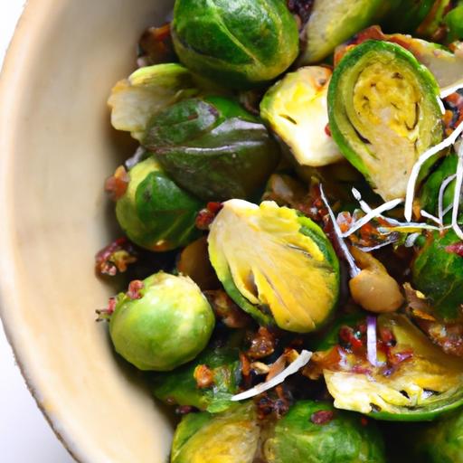 Hearty Farro & Roasted Brussels Sprouts Bowl with Zesty Lemon Vinaigrette