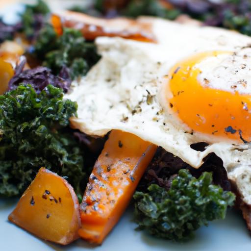 Hearty Sweet Potato & Kale Hash with eggs: A Nutritious Twist