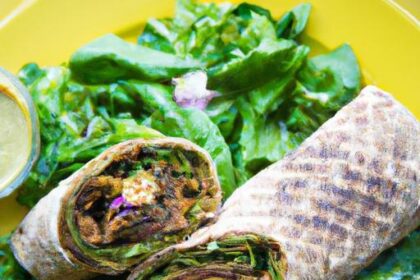Falafel Wrap Delight: Tahini Sauce Meets Fresh Mixed Greens