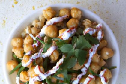 Roasted Cauliflower & Chickpea Salad with Creamy Tahini Dressing