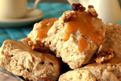Nutty Maple Walnut Scones Drizzled with Sweet Maple Glaze