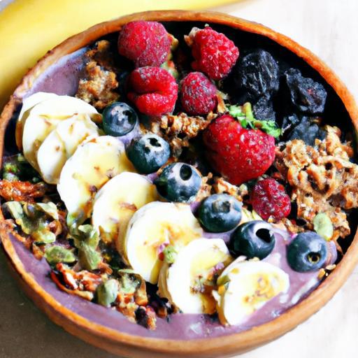 Energize Your Day: Acai Smoothie Bowl with Fresh Fruit & Granola