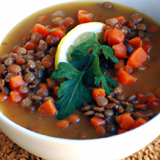 Hearty ⁤Lentil Soup ‍with Carrots, celery & Tangy tomatoes