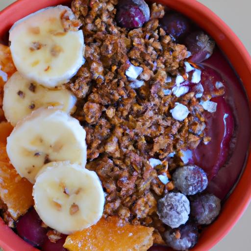 Energize Your Day: Acai Smoothie Bowl with Fresh Fruit & Granola