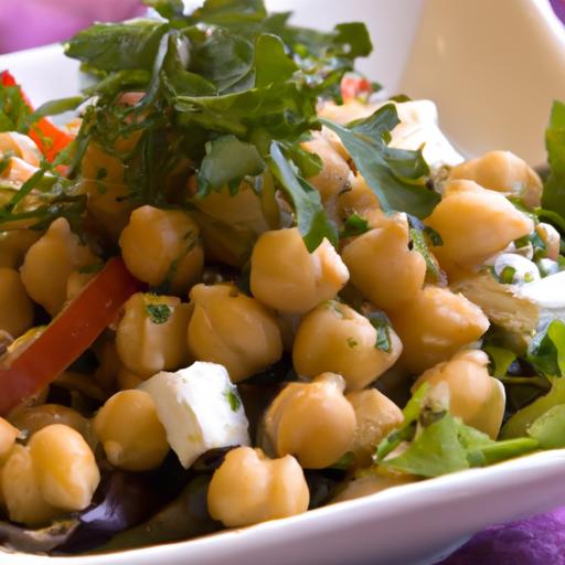 Bright flavors: Mediterranean Chickpea Salad with Herbs & Olive Oil
