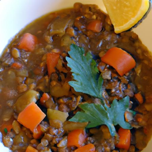 Hearty Lentil Soup with Carrots, Celery & Tangy Tomatoes