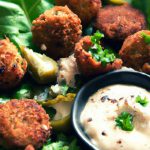 Crispy Baked Falafel with Creamy Tahini Sauce Delight